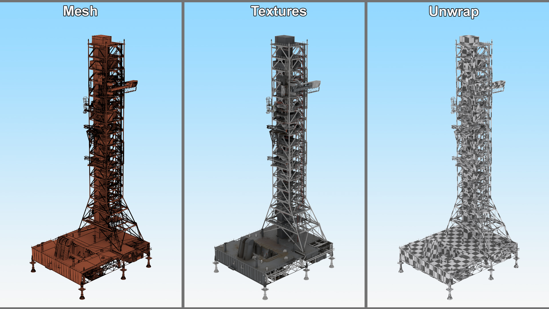 3D SLS Launch Pad 39B model