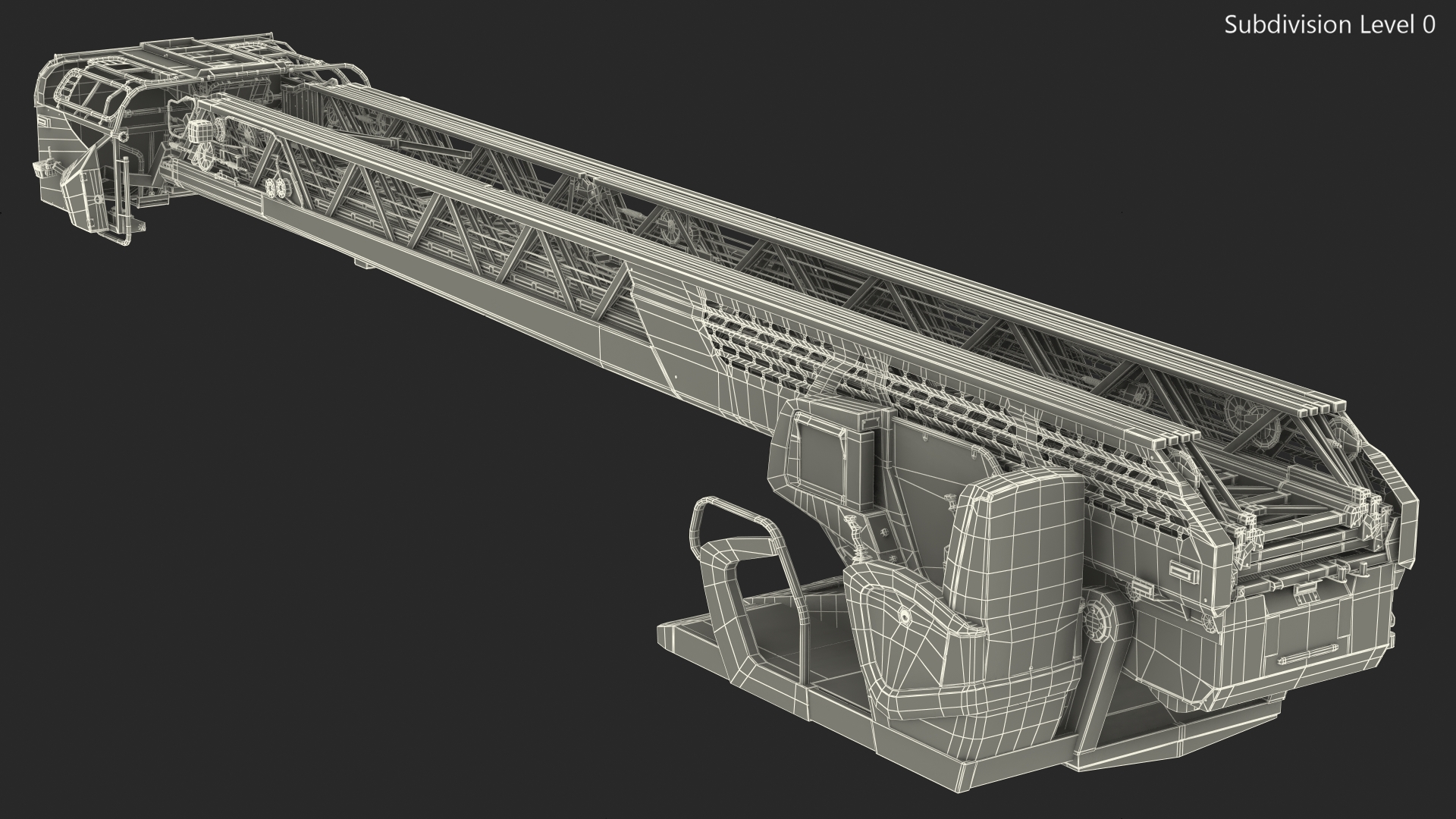 3D Turntable Ladder Folded model