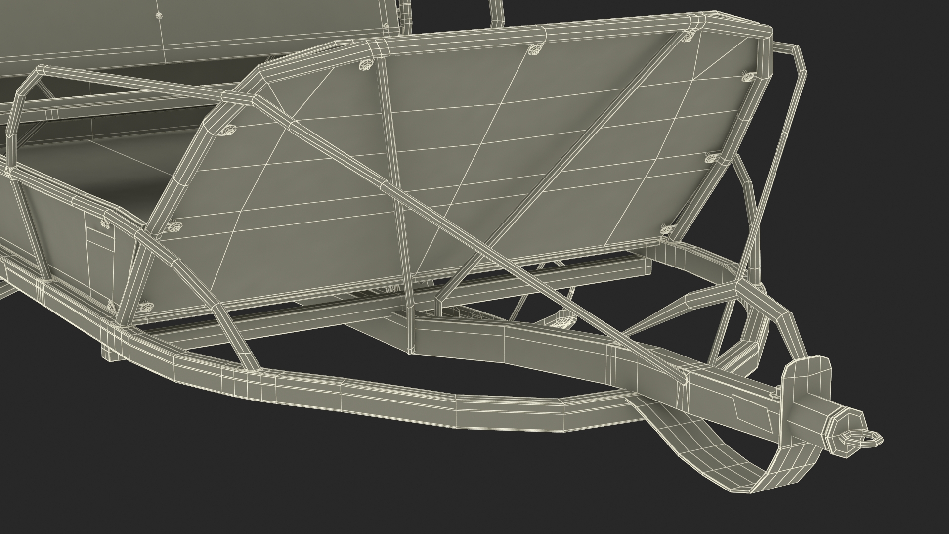 3D model Snowmobile Sled