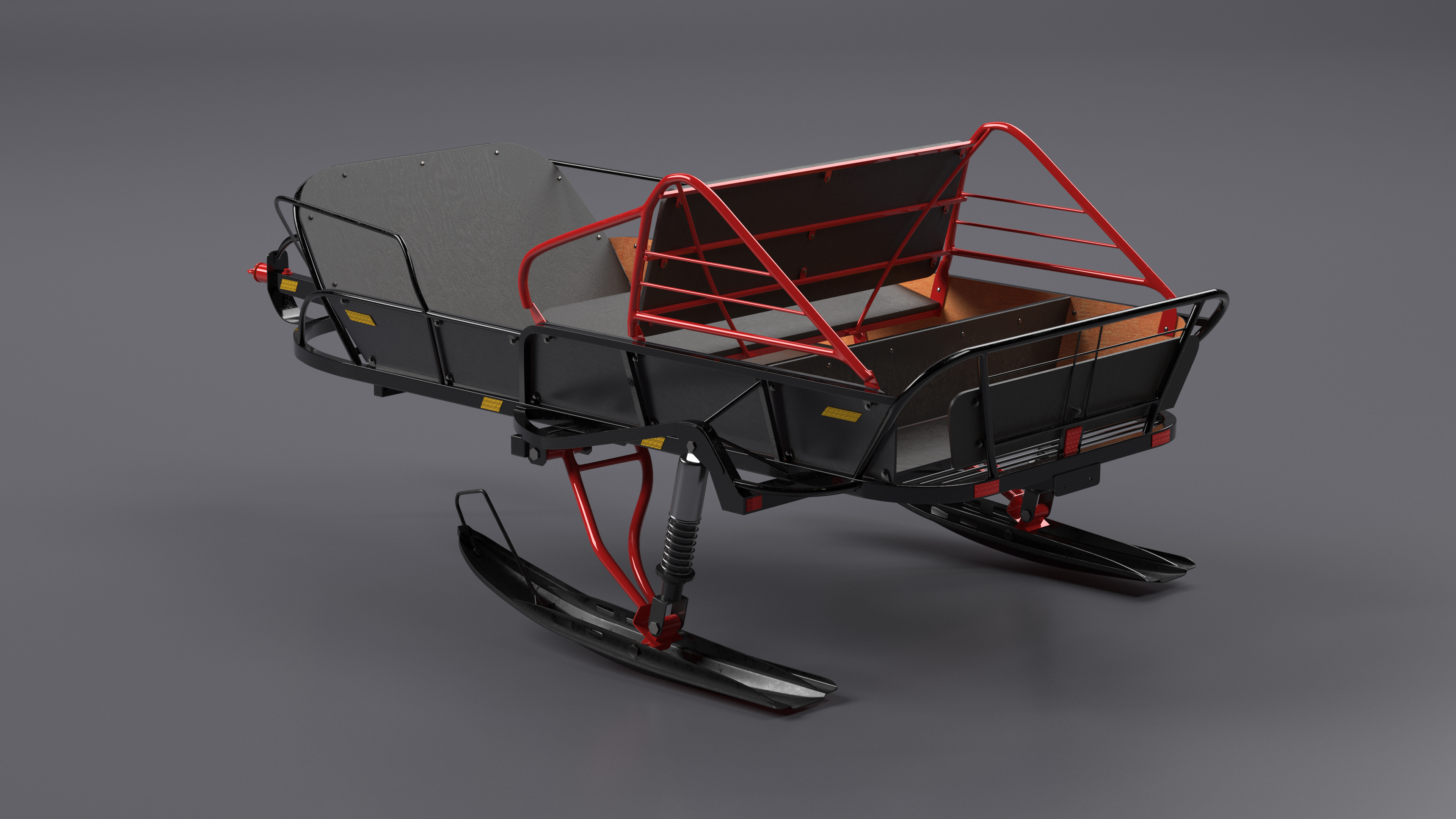 3D model Snowmobile Sled