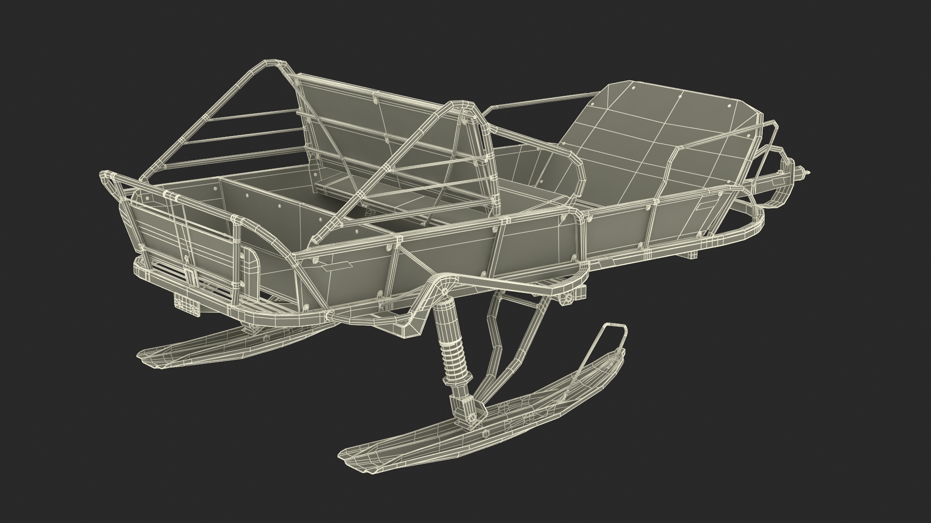 3D model Snowmobile Sled