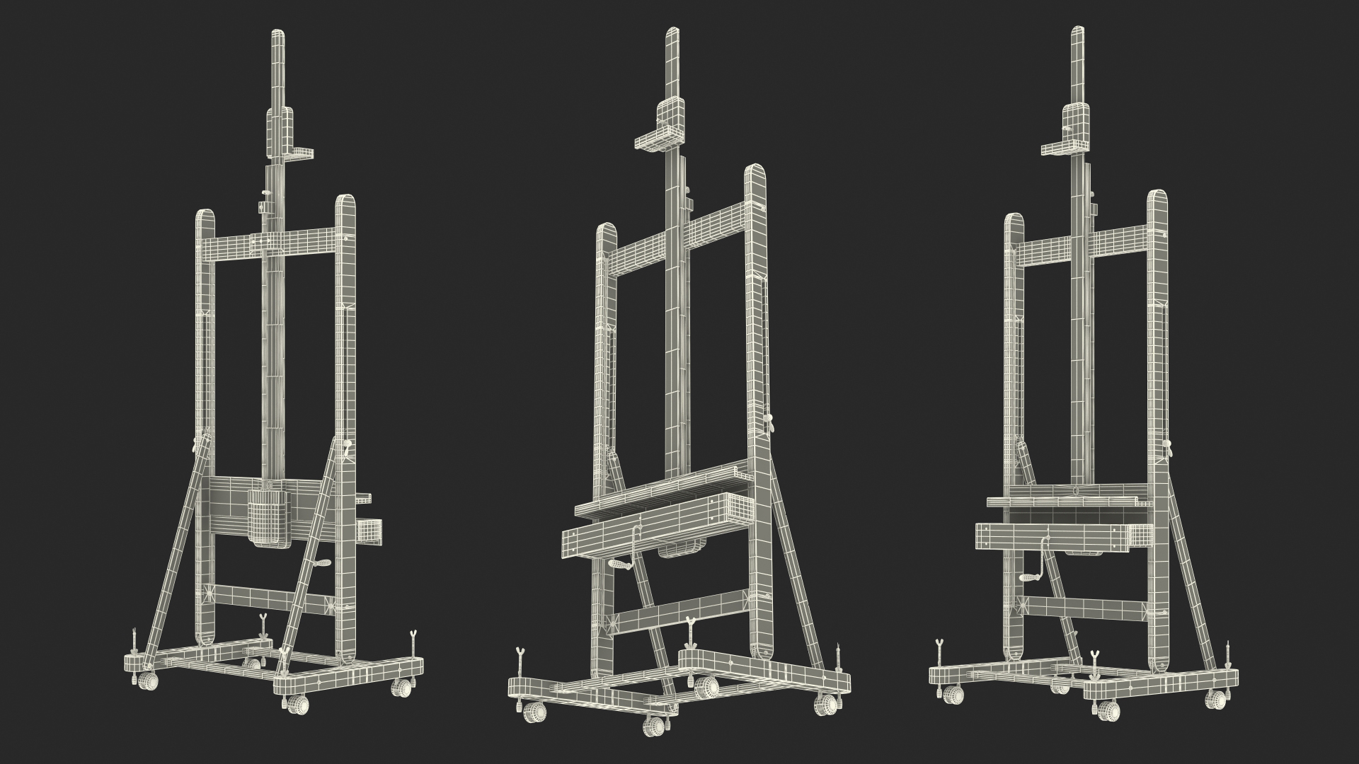 3D Studio Easel Stained with Paint