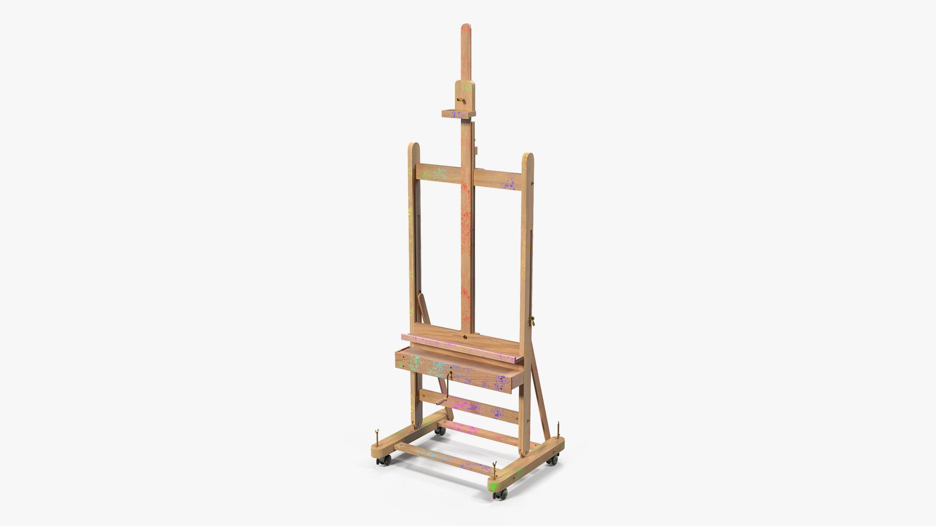 3D Studio Easel Stained with Paint