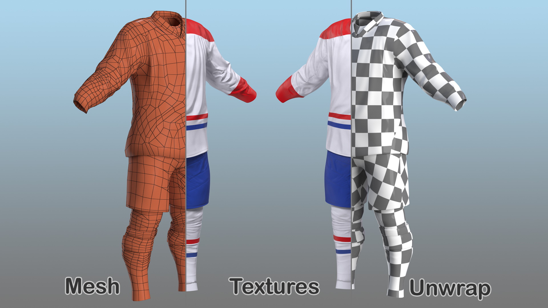 3D model Hockey Clothes White