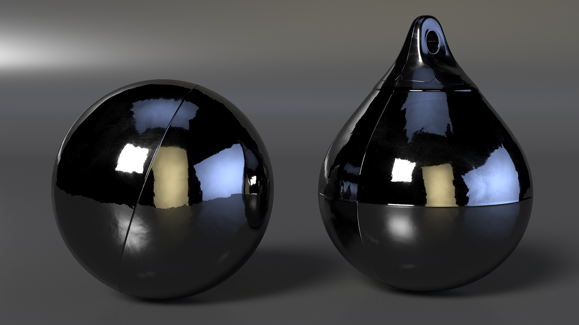 Polyform Black Buoy A4 3D