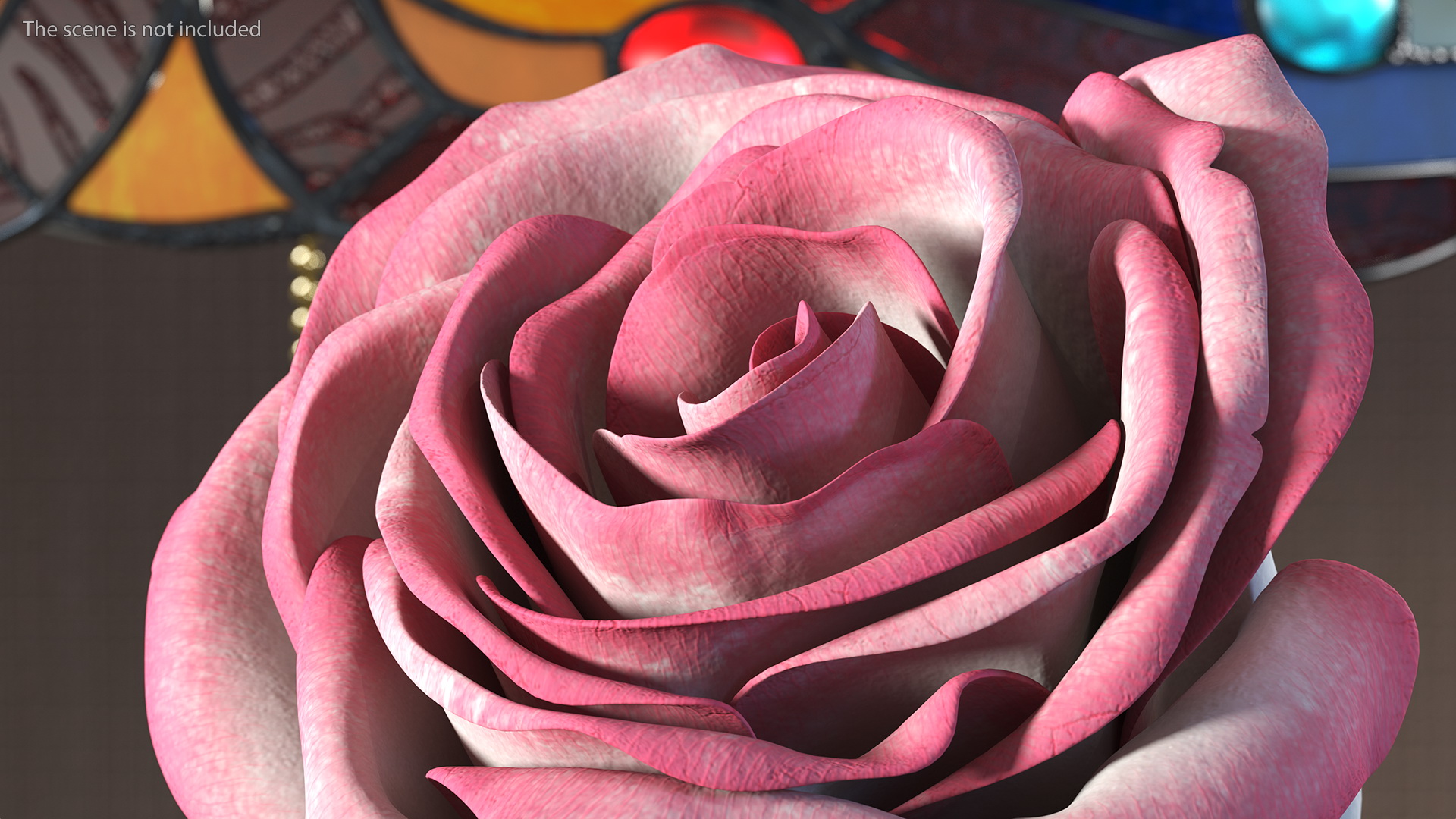 3D Rose Bud Pink model