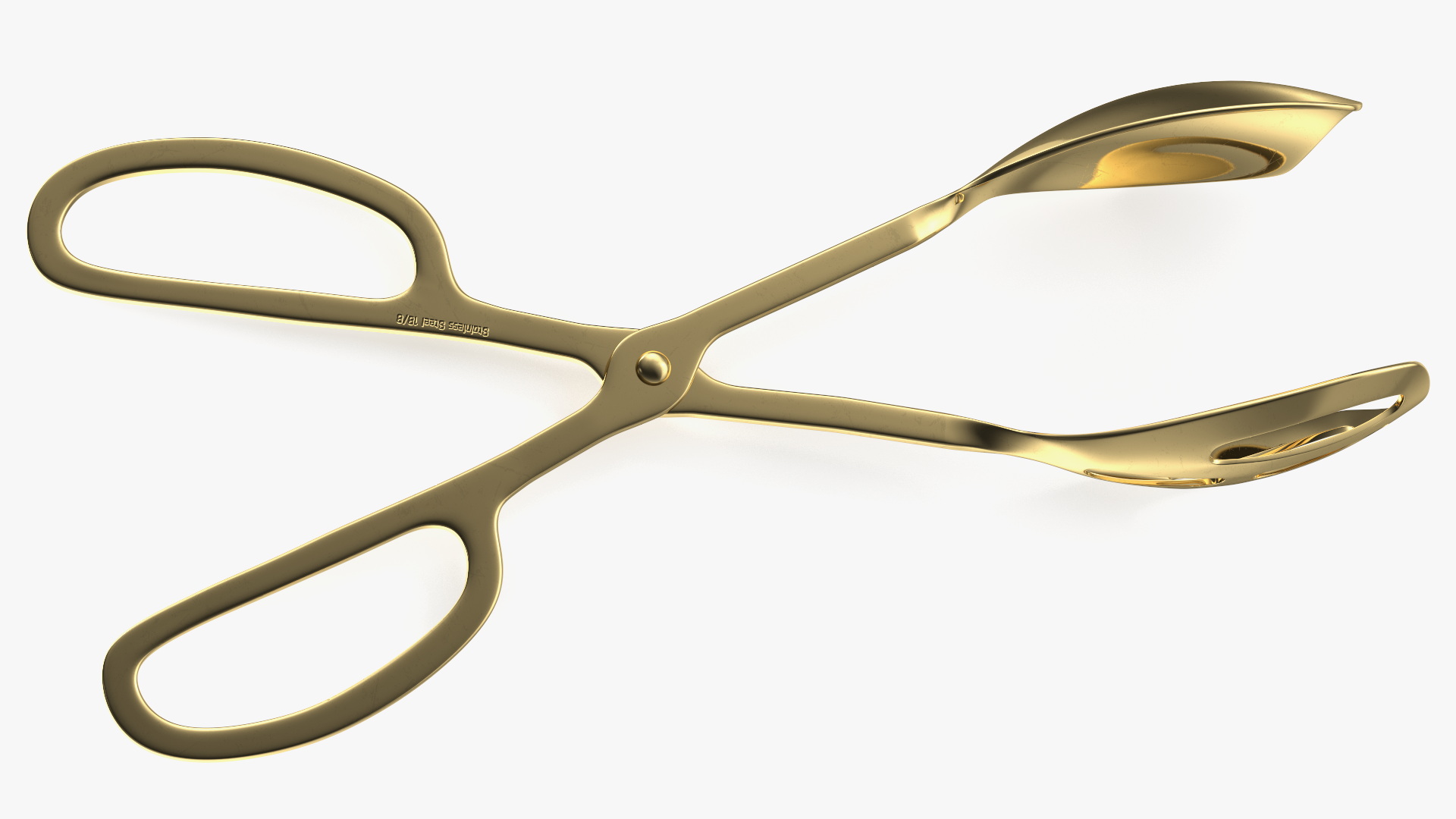 3D Buffet Scissor Salad Tongs Gold