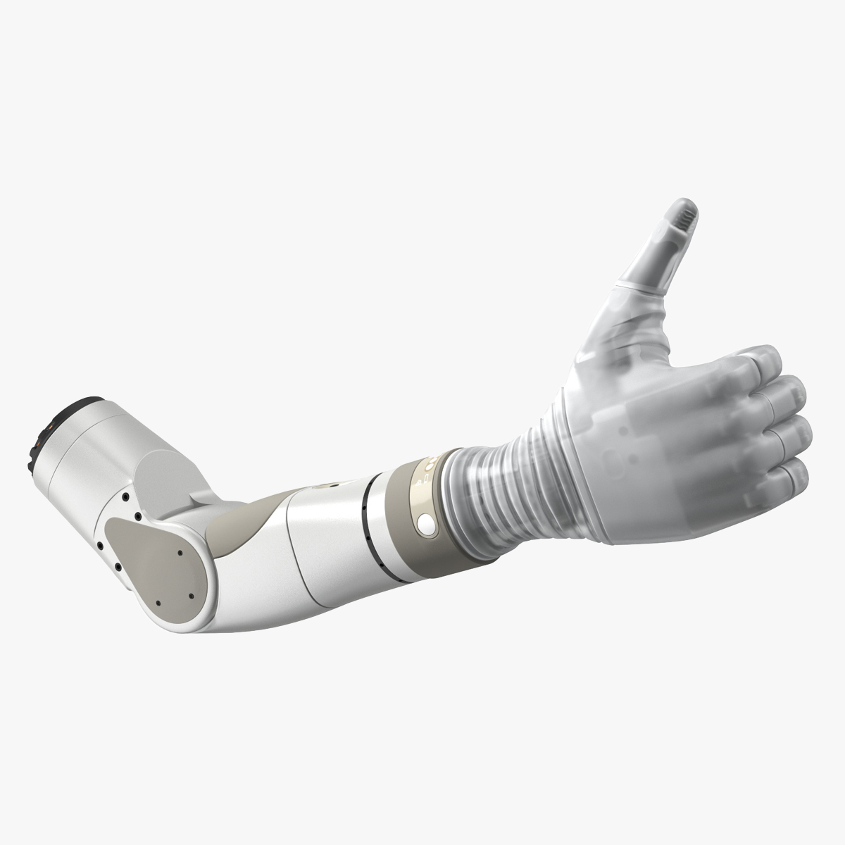 Bionic Arm with Elbow Deka Rigged for Maya 3D