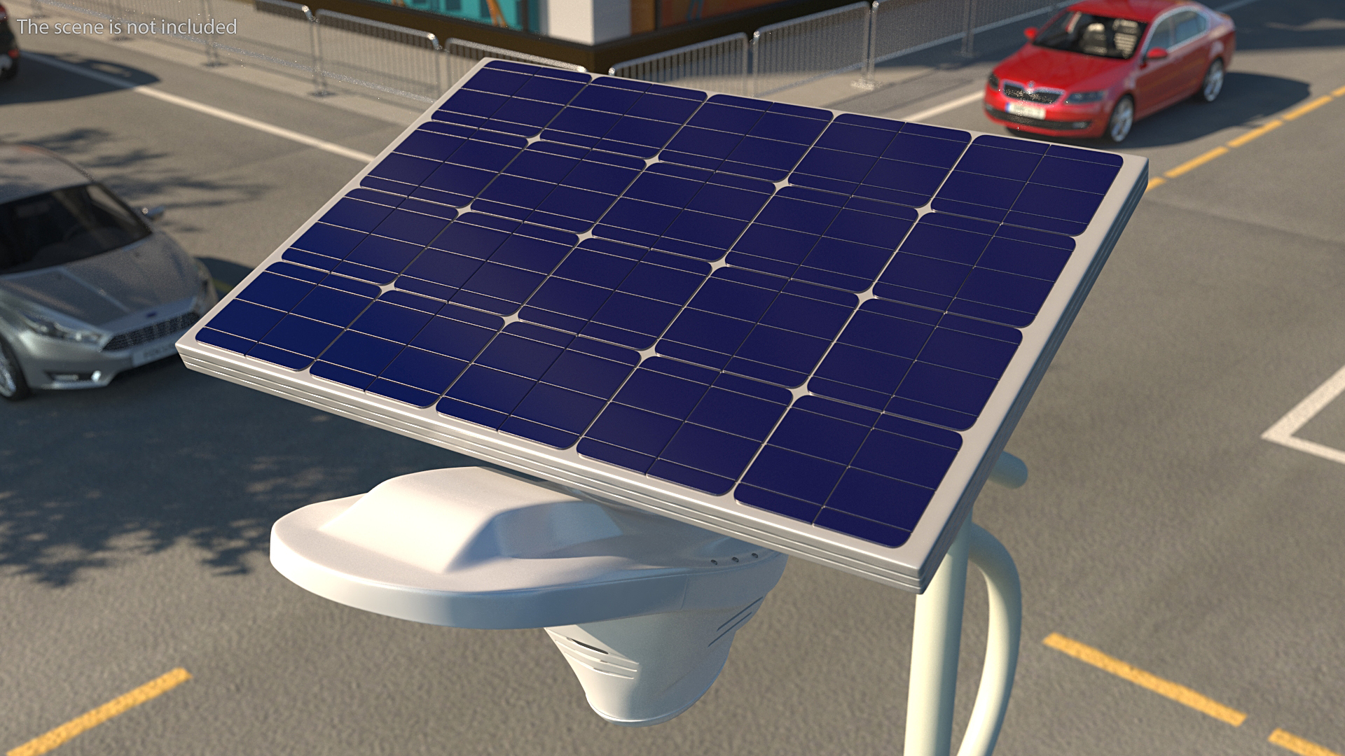 Solar LED Street Light with Battery Backup 3D