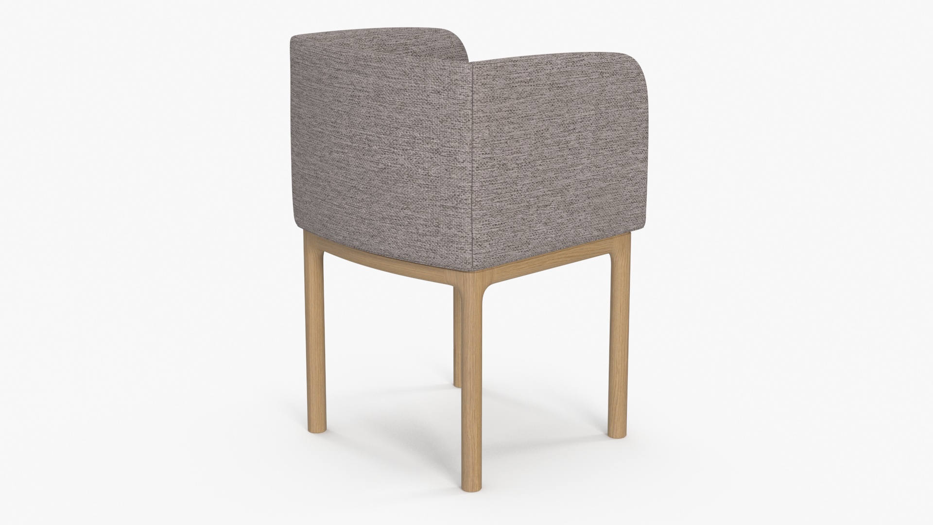 Fabric Chair with Wooden Legs 3D model