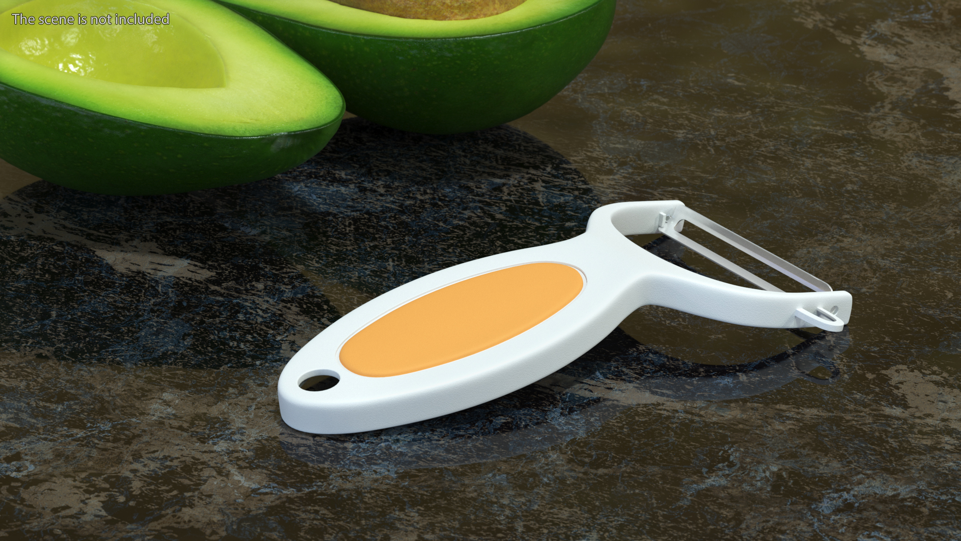 White Vegetable Peeler 3D