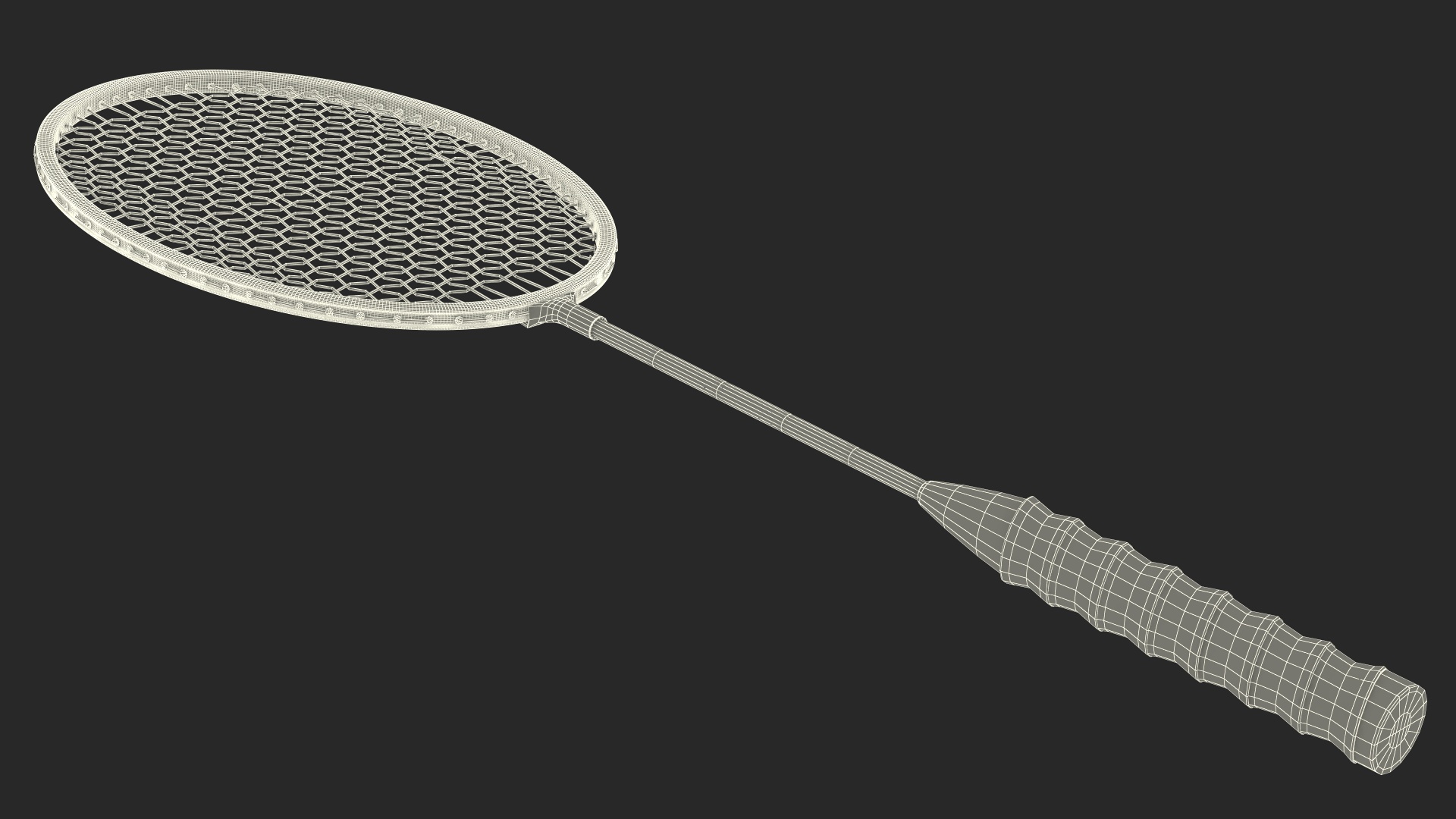 3D model Metallic Badminton Racket