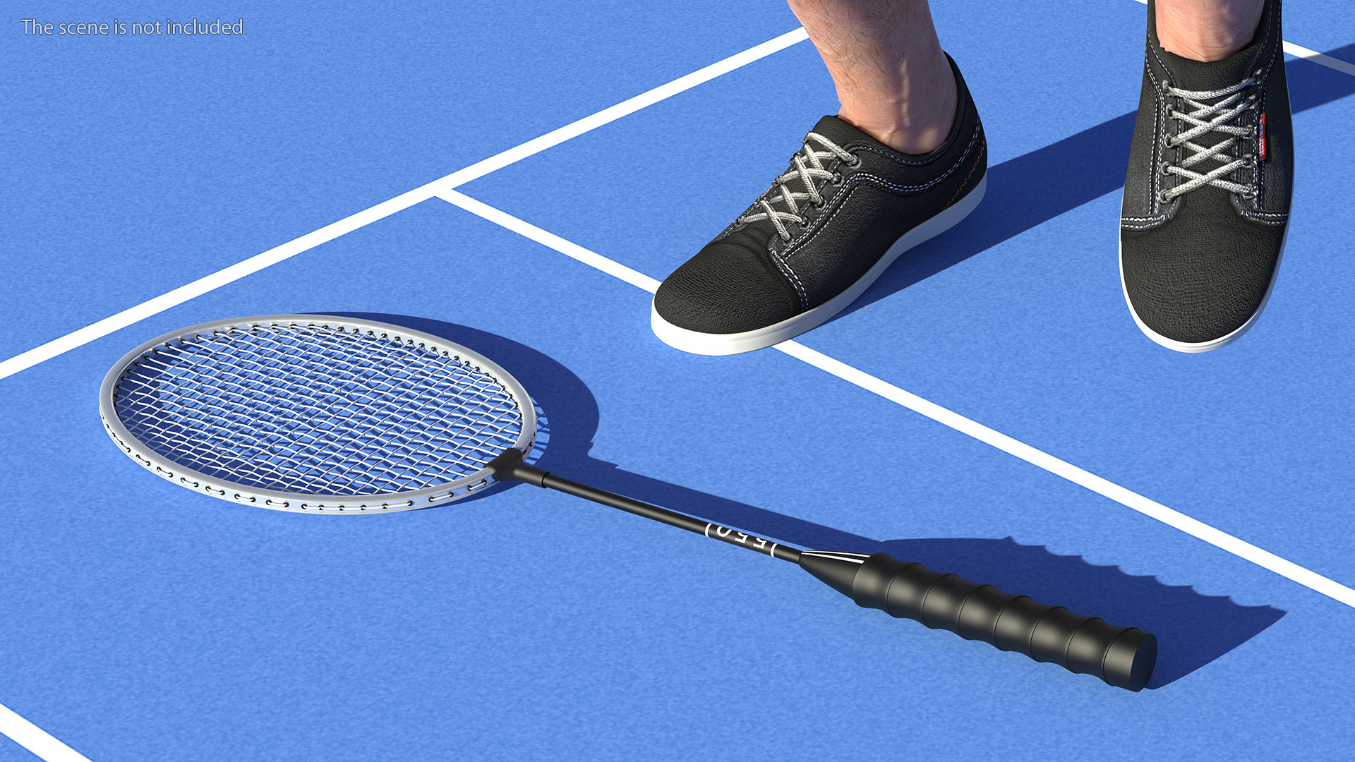 3D model Metallic Badminton Racket