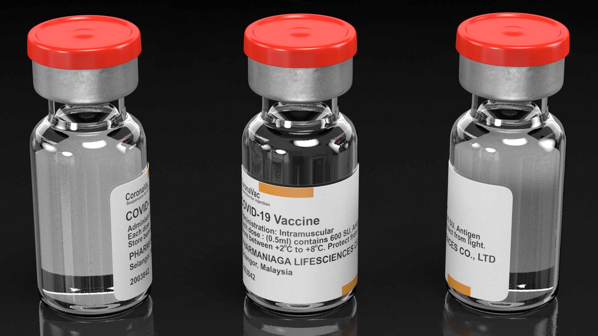 3D model Vaccine Covid19 CoronaVac