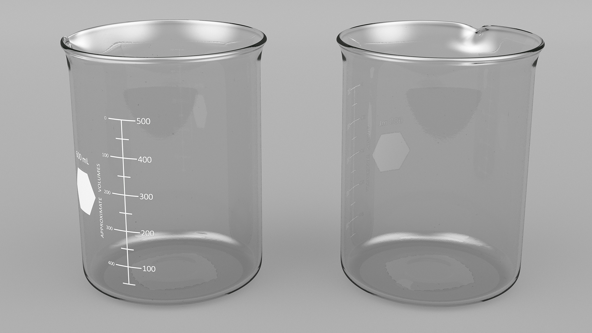 3D Heavy Duty Glass Beaker model