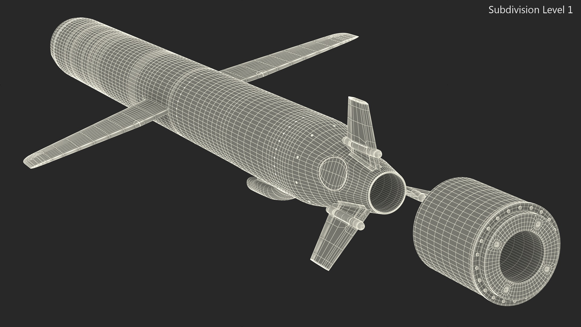 3D BGM-109 General Dynamics Tomahawk Missile