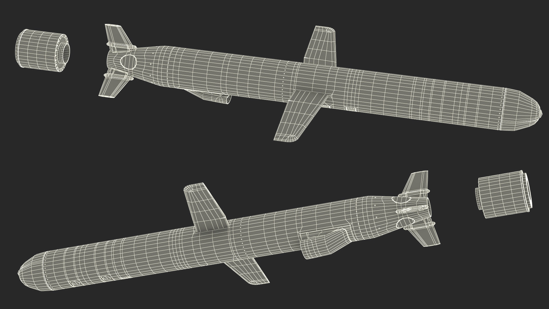 3D BGM-109 General Dynamics Tomahawk Missile