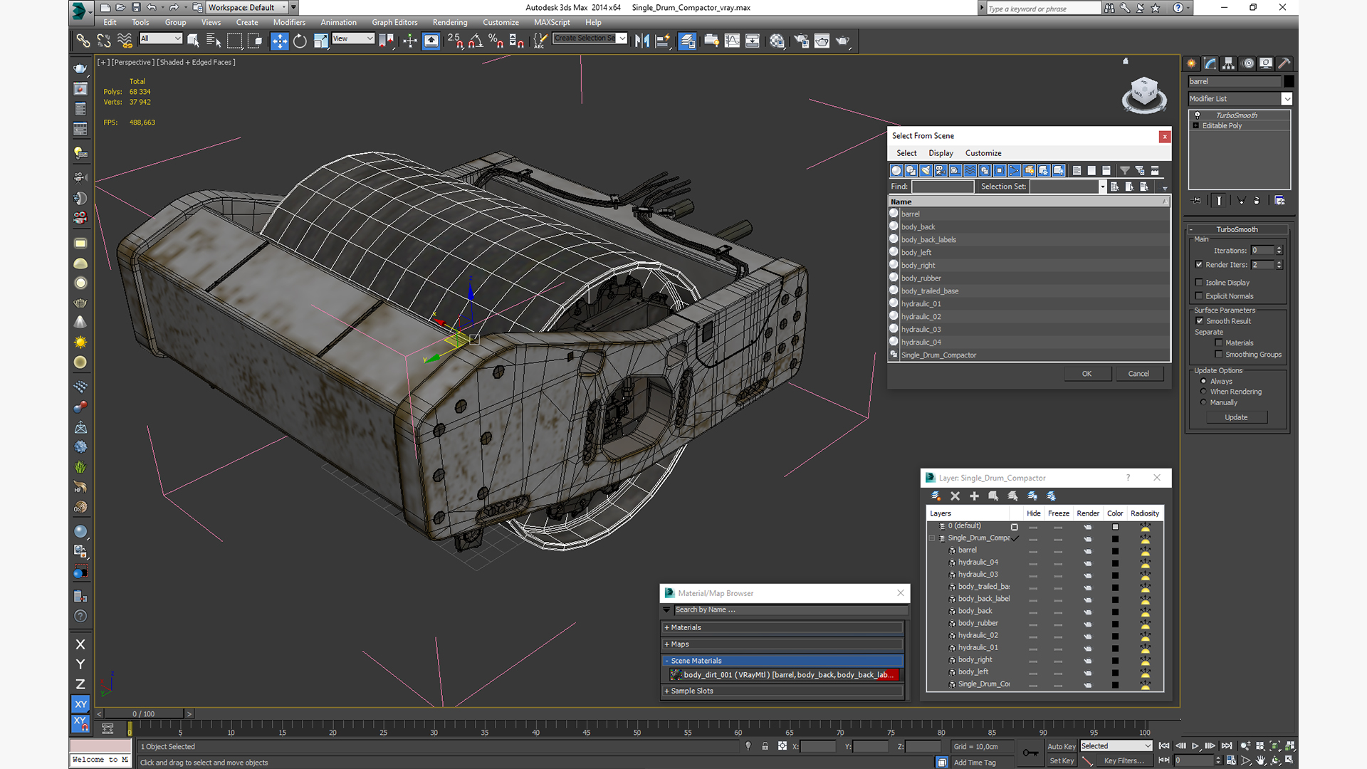 3D Single Drum Compactor