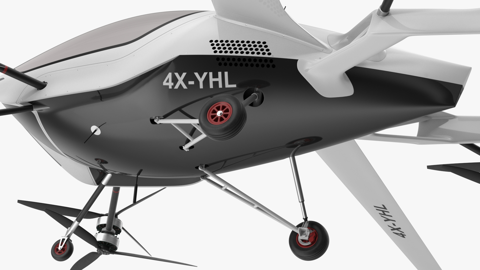 Two Seat Air Vehicle eVTOL Air One 3D model