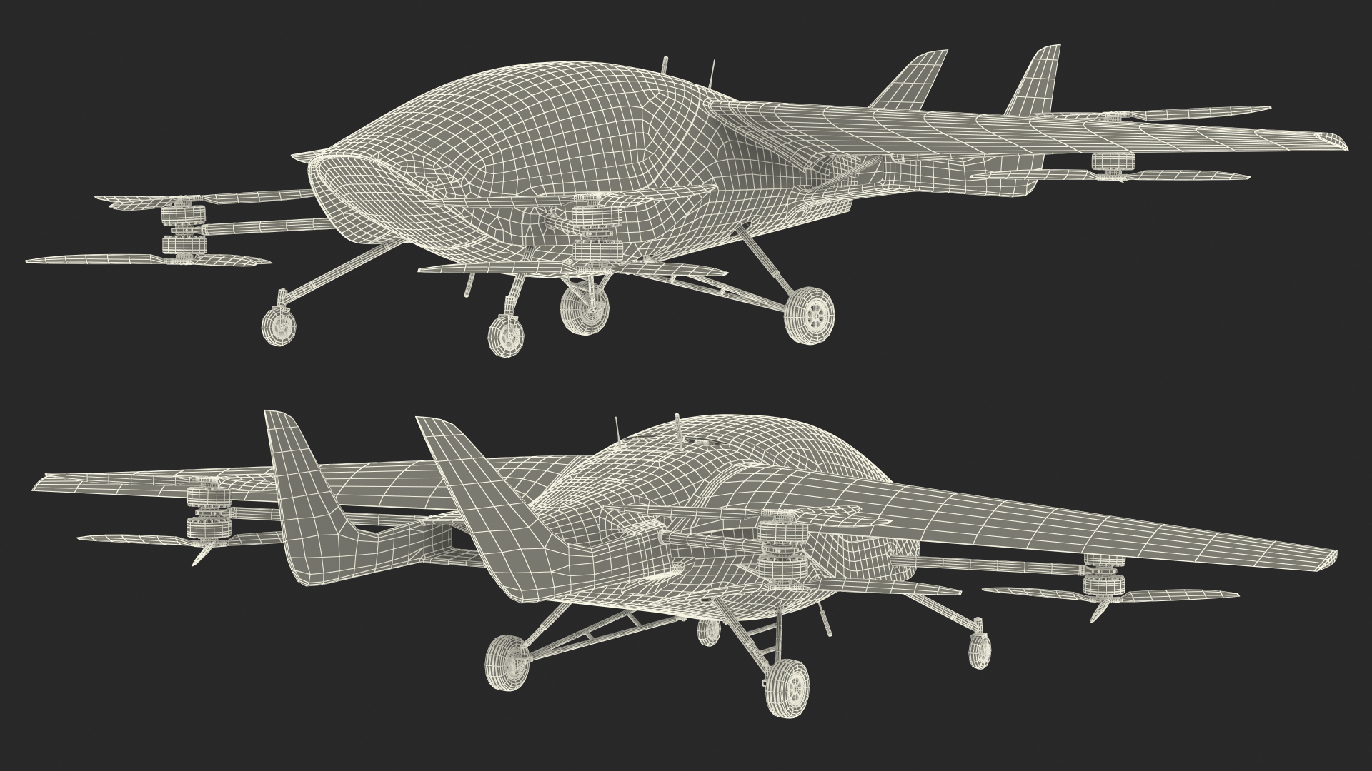 Two Seat Air Vehicle eVTOL Air One 3D model