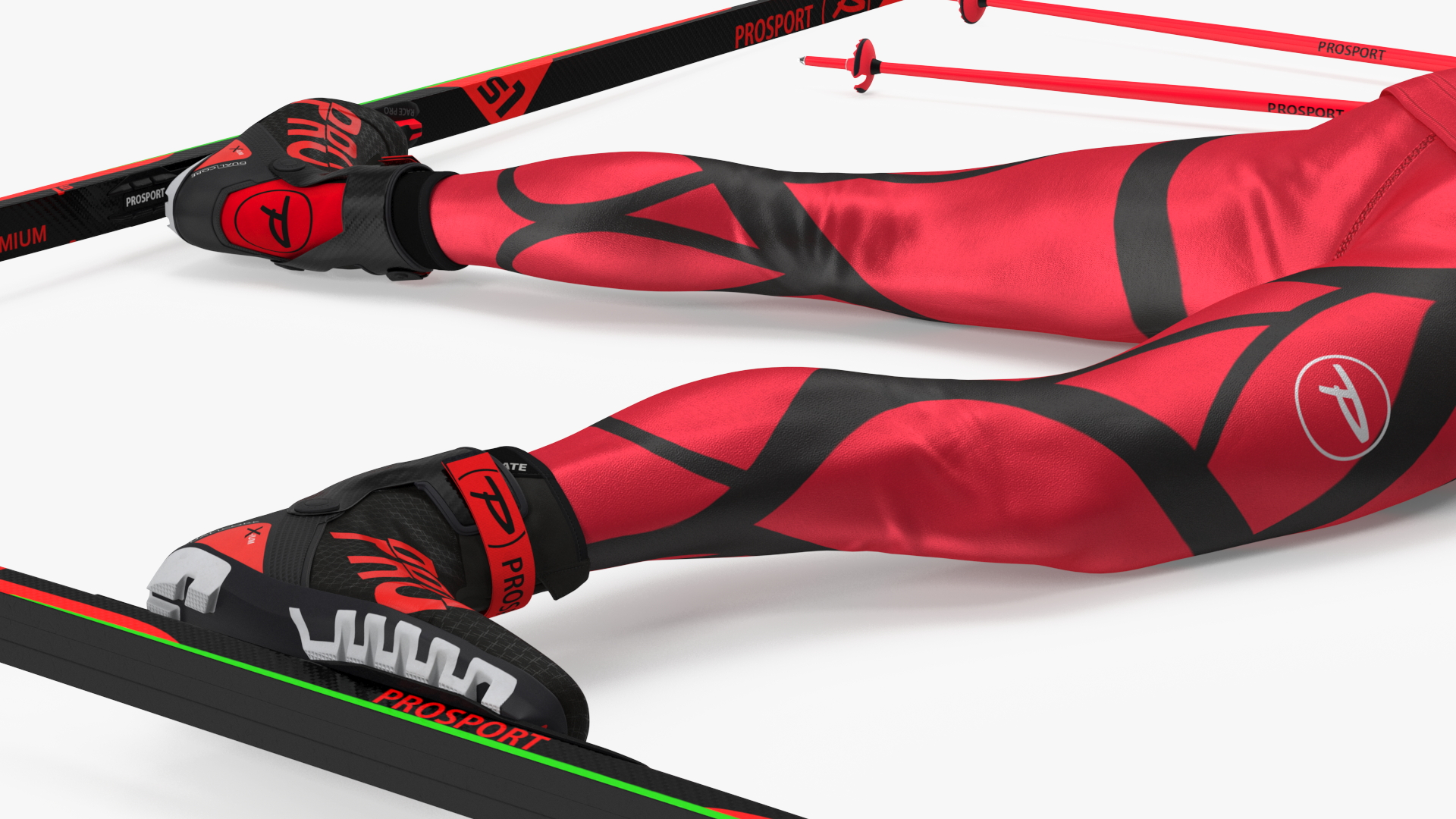 3D Biathlete Fully Equipped Shooting Pose model