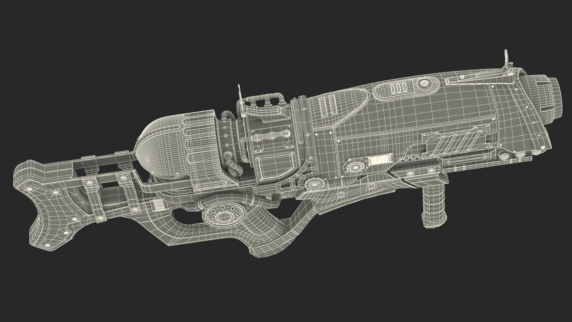 Concept Assault Rifle Green 3D