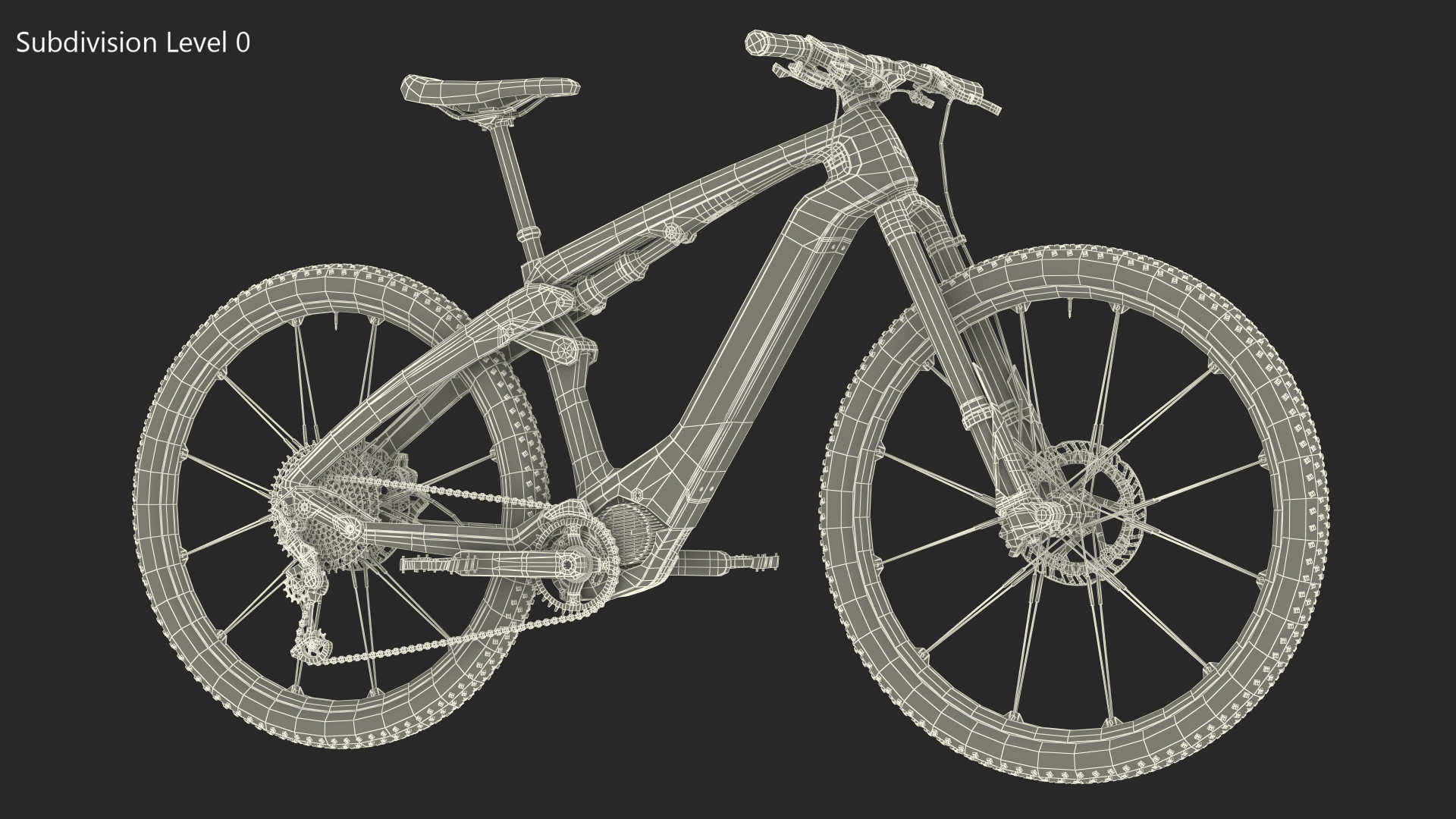 Porsche eBike Cross White Rigged 3D