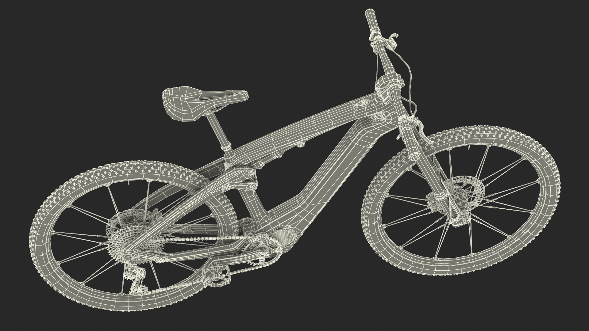 Porsche eBike Cross White Rigged 3D