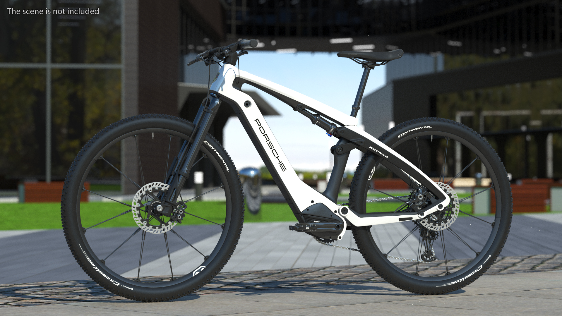 Porsche eBike Cross White Rigged 3D