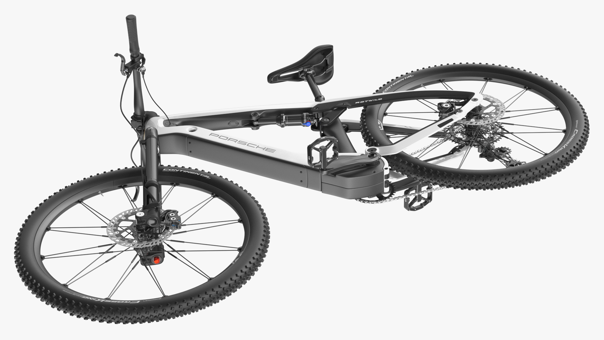 Porsche eBike Cross White Rigged 3D