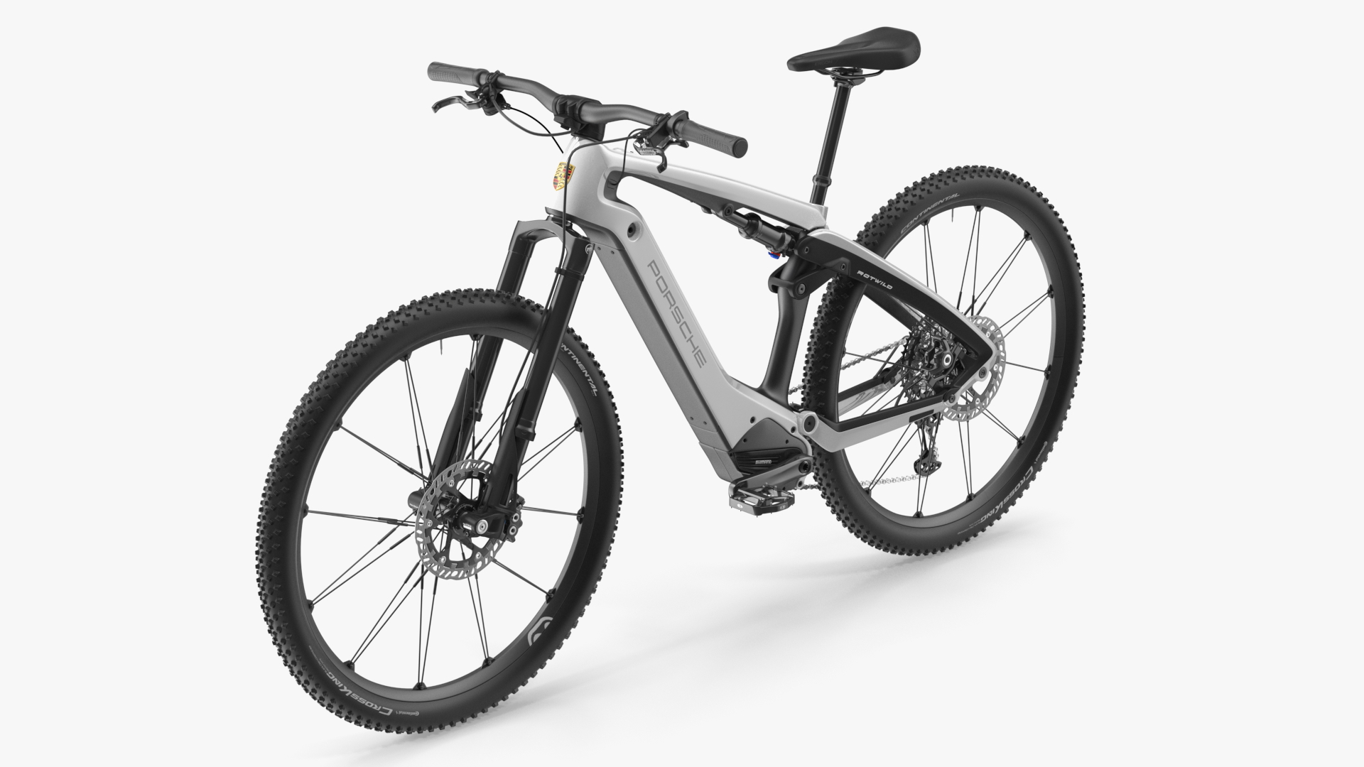 Porsche eBike Cross White Rigged 3D