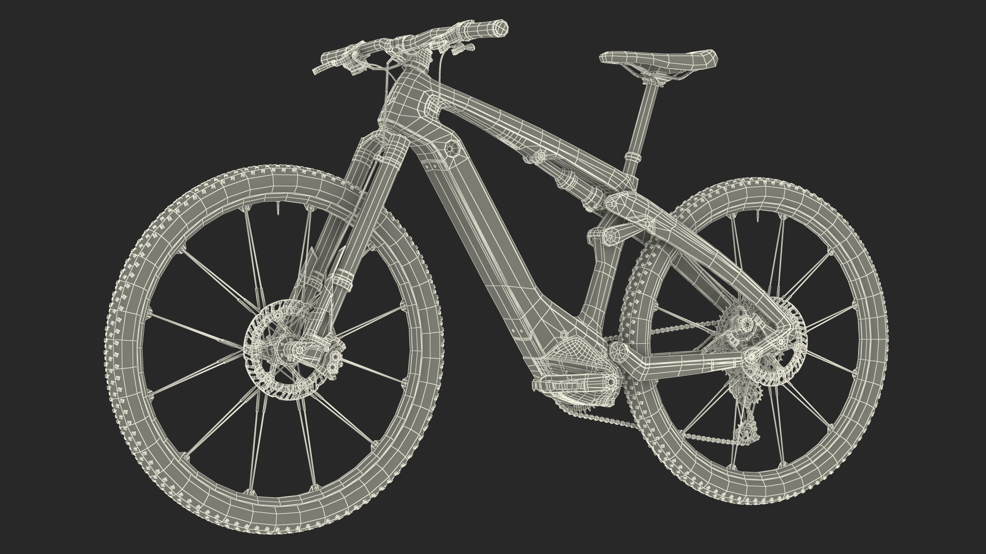 Porsche eBike Cross White Rigged 3D