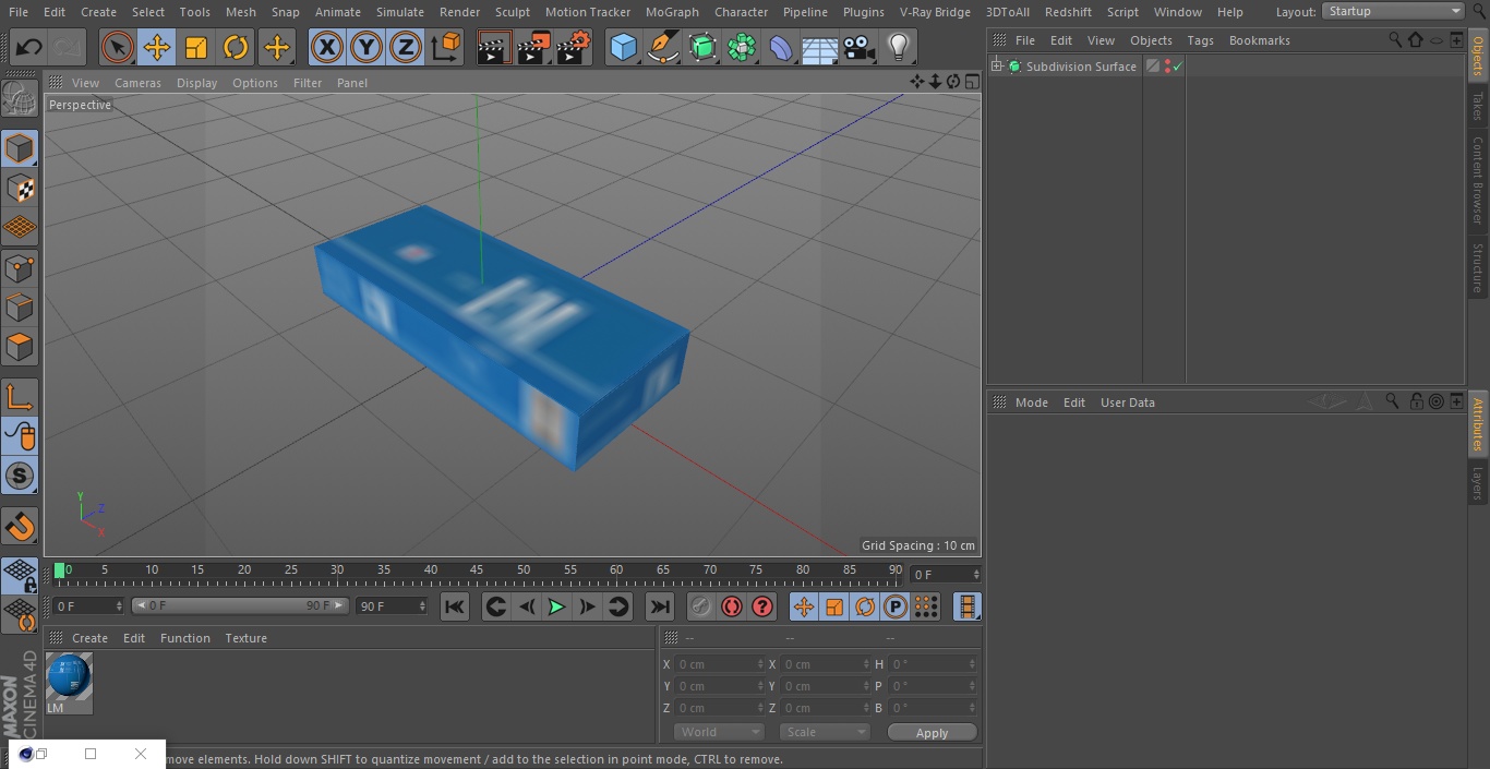 Carton Cigarettes Box LM 3D model