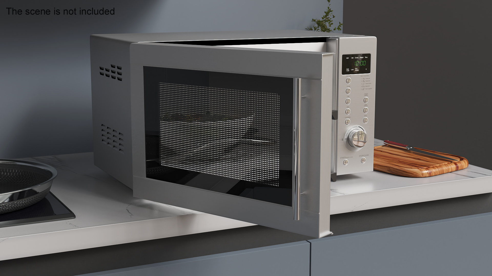 Microwave Oven with Food 3D model