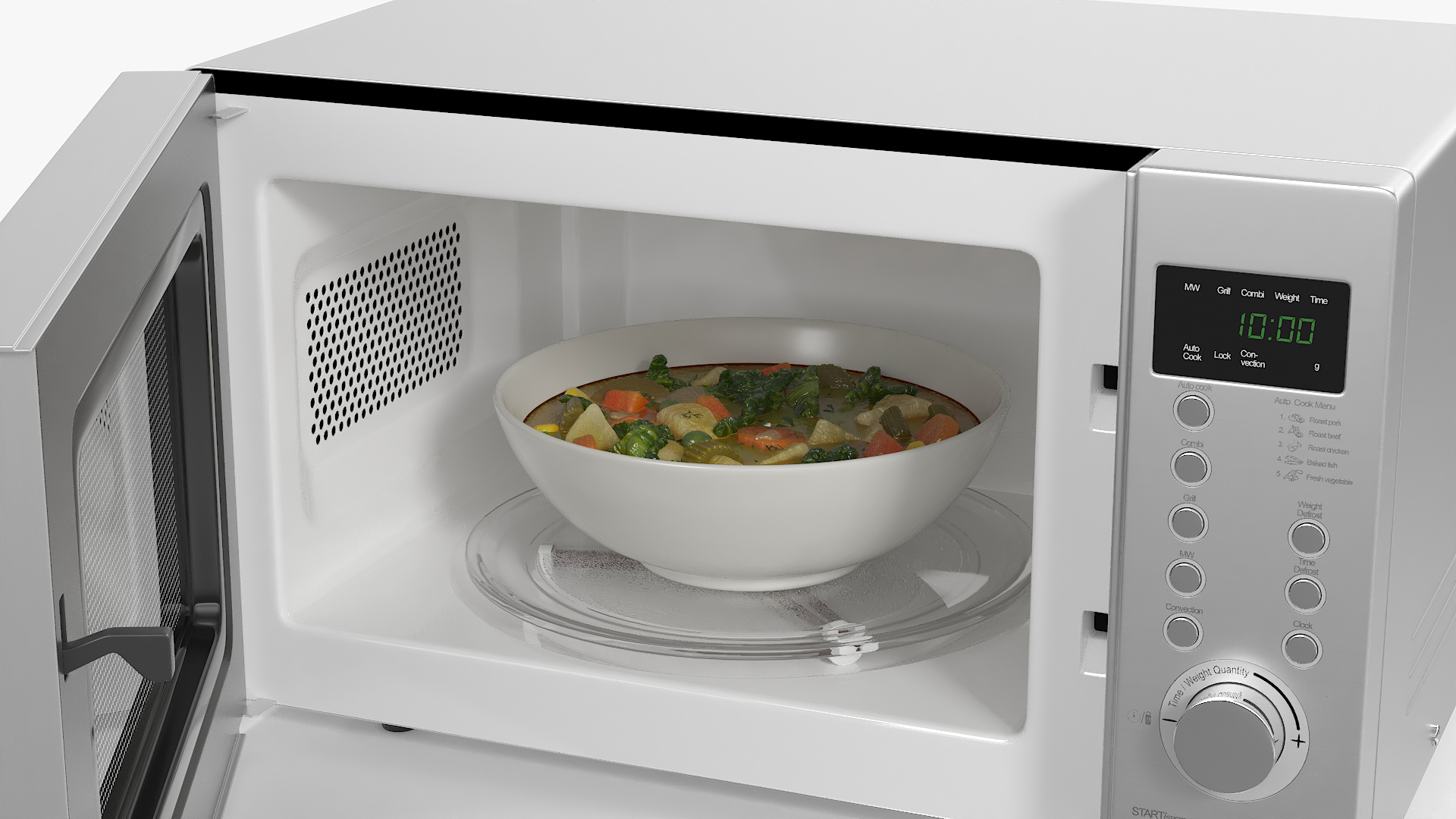 Microwave Oven with Food 3D model