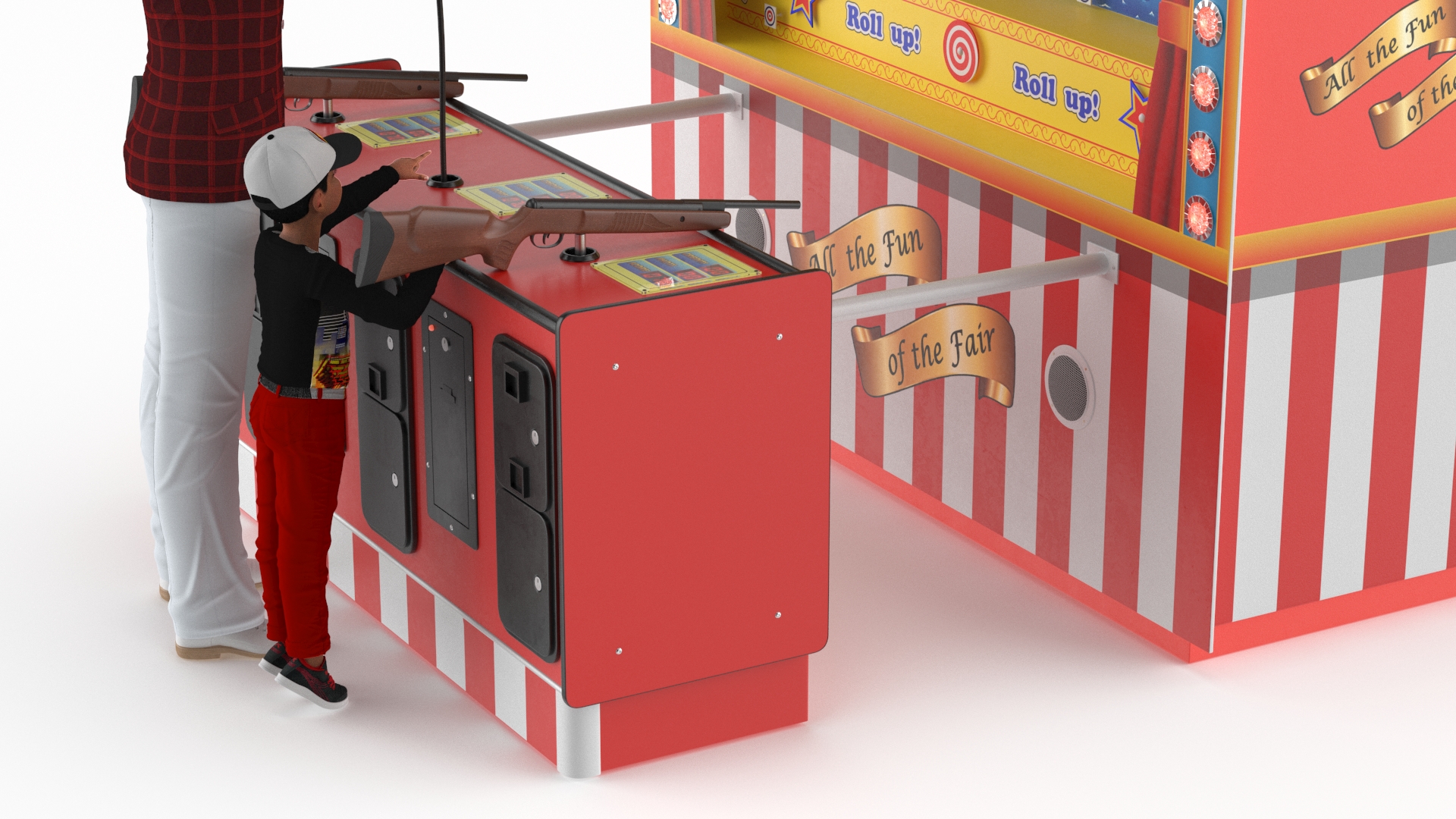 3D Carnival Shooting Game with Characters model