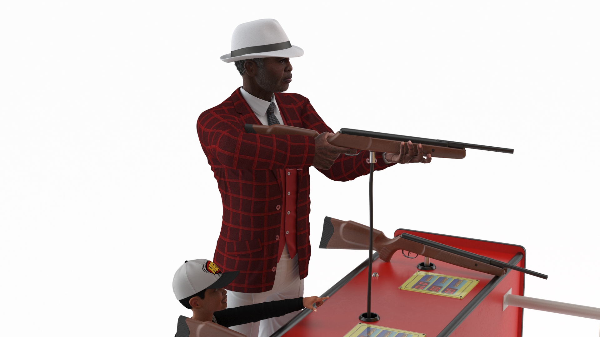 3D Carnival Shooting Game with Characters model