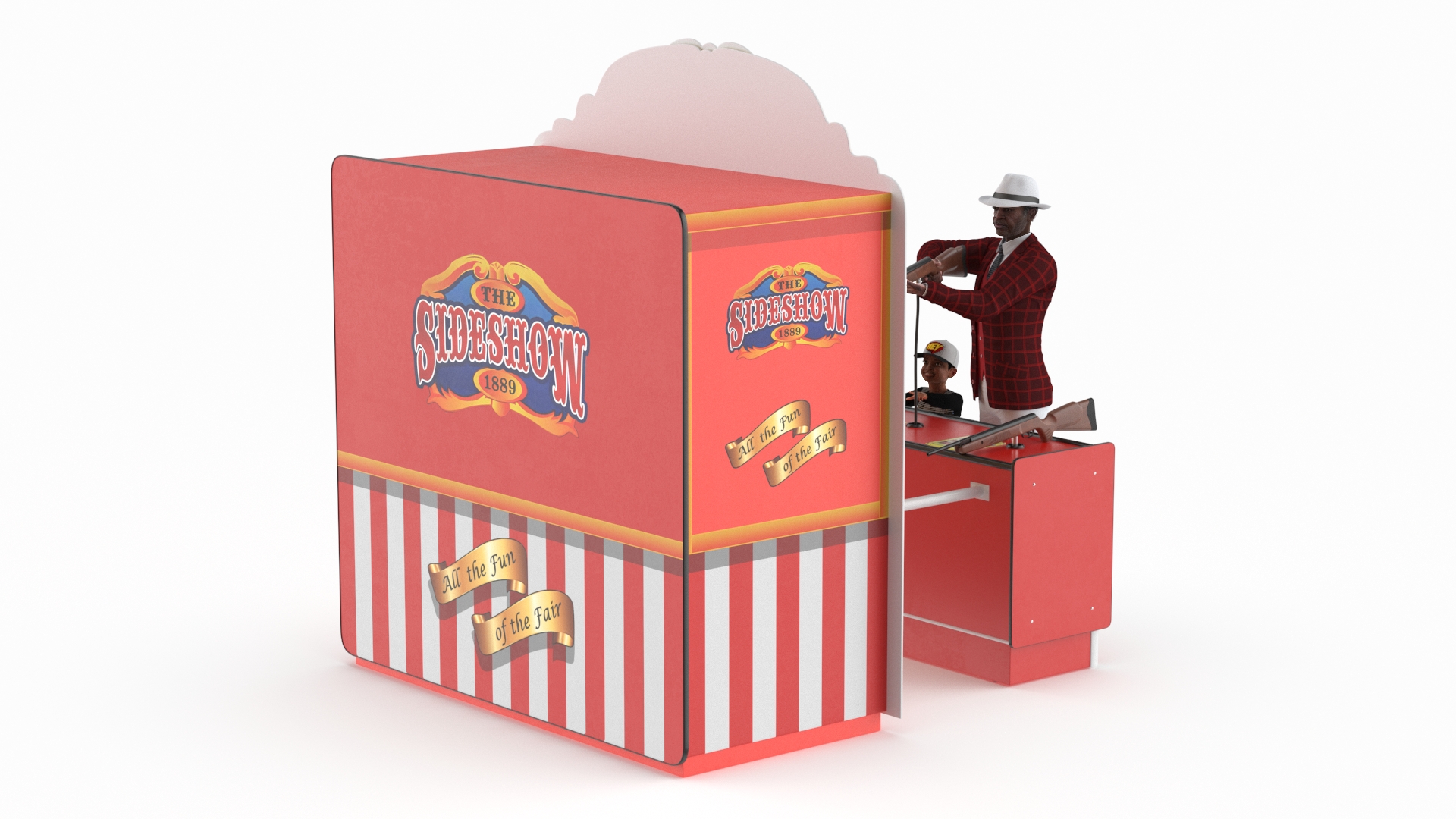 3D Carnival Shooting Game with Characters model