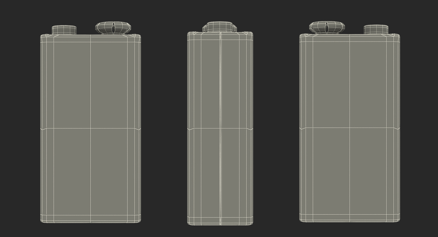 3D Nine-Volt Duracell Battery