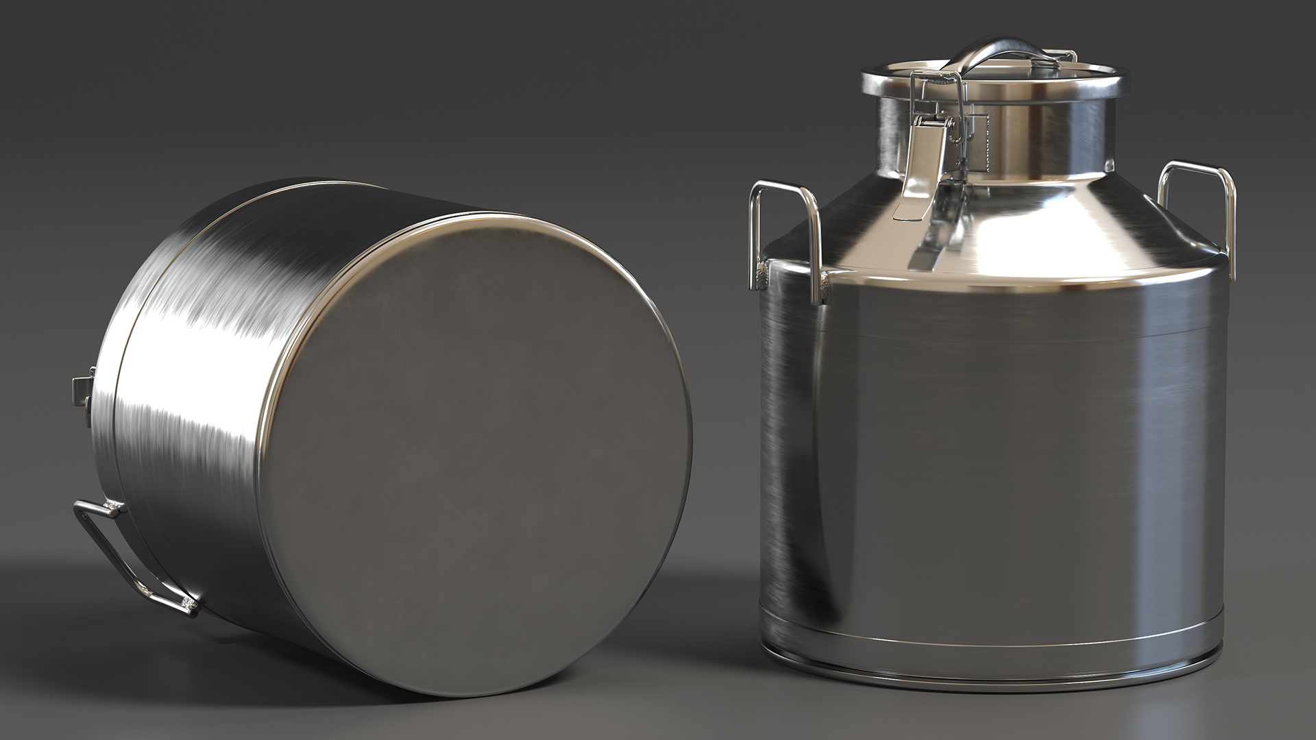 3D Milk Can Stainless Steel 10 Liter model