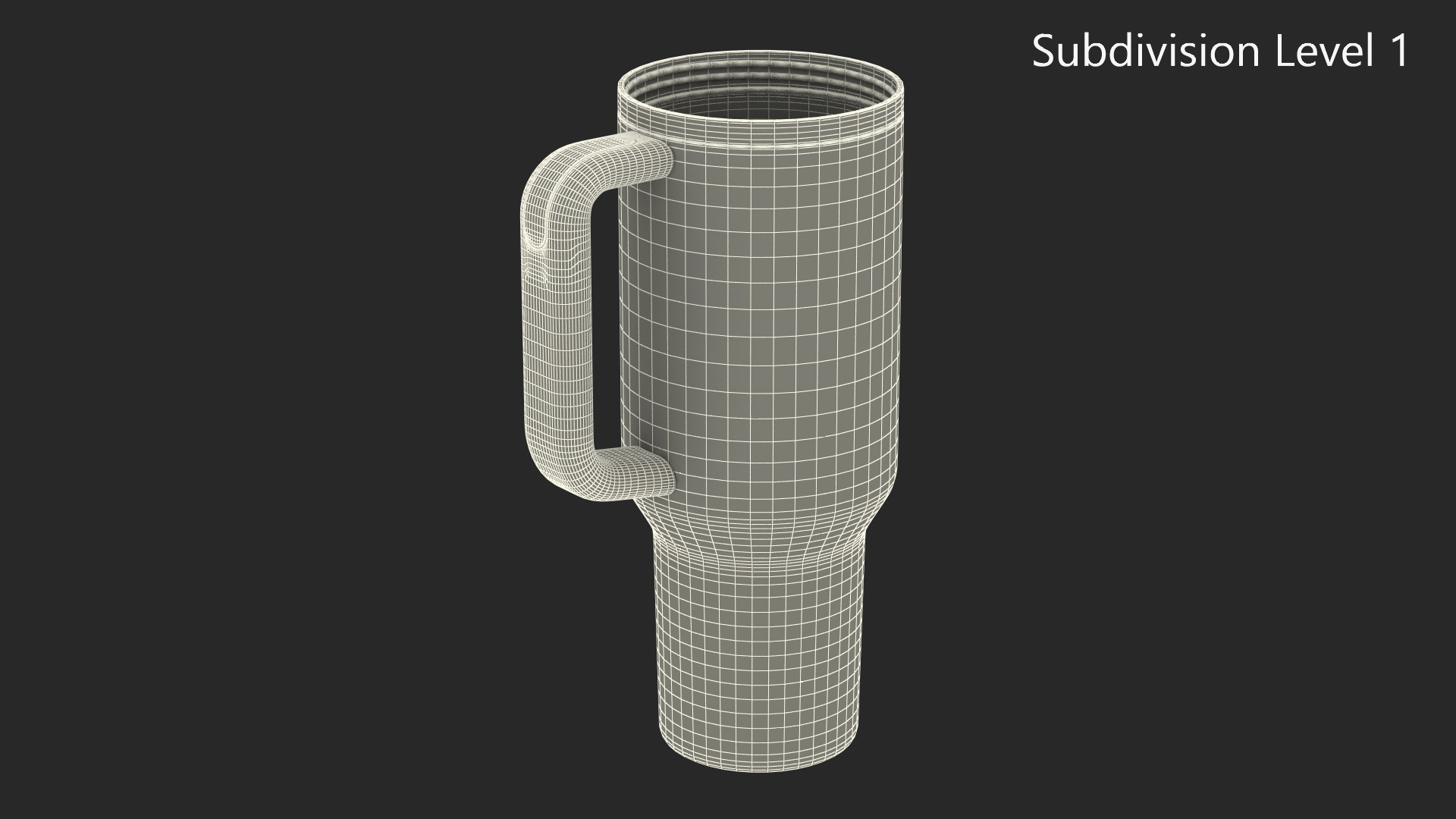 3D Insulated Travel Mug with Straw Grey Open