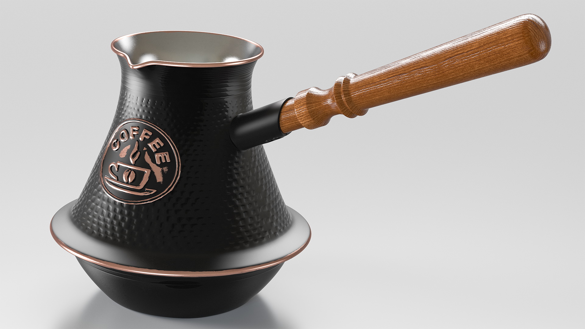 Black Turkish Coffee Pot 3D model