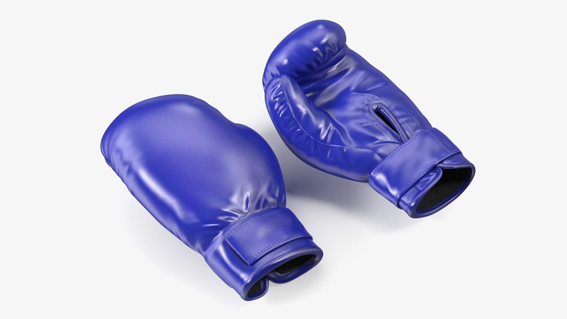 3D Blue Boxing Gloves model