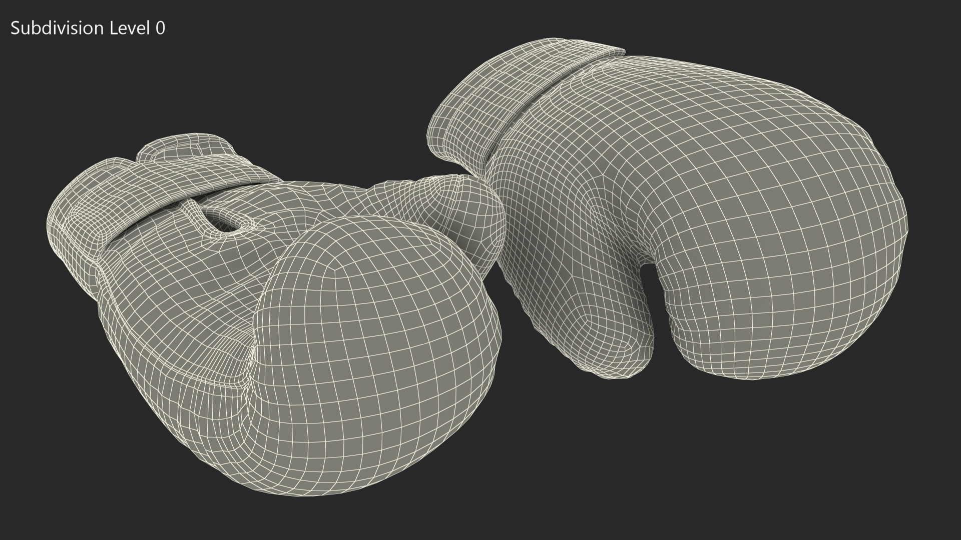 3D Blue Boxing Gloves model