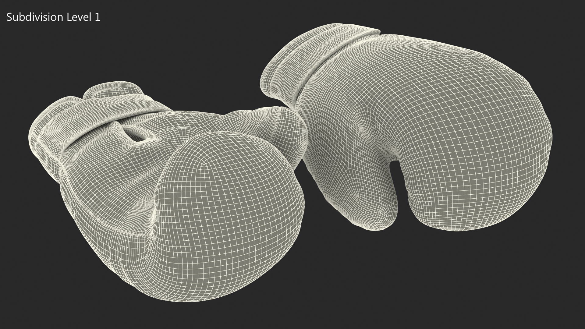 3D Blue Boxing Gloves model