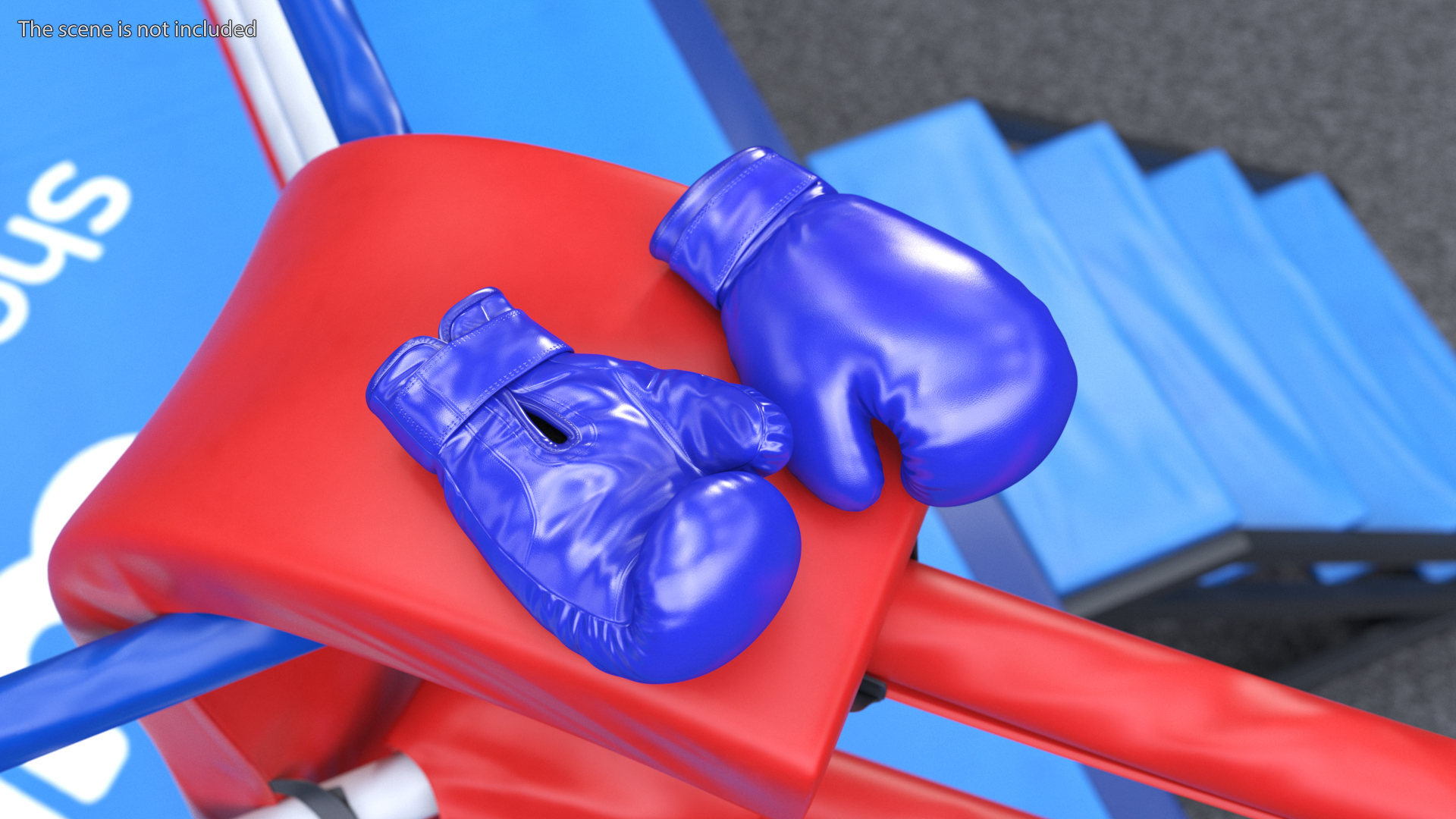 3D Blue Boxing Gloves model