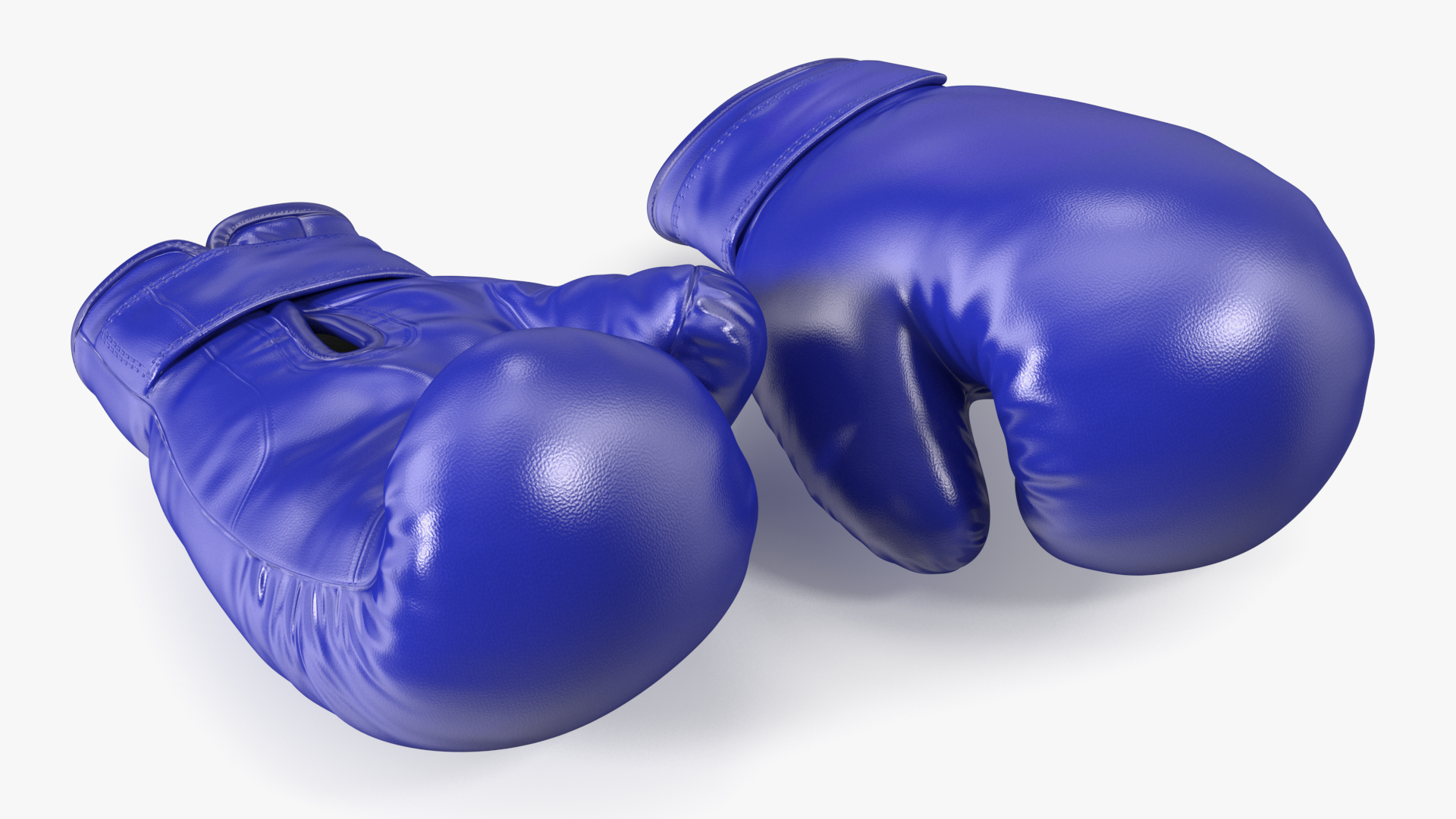 3D Blue Boxing Gloves model