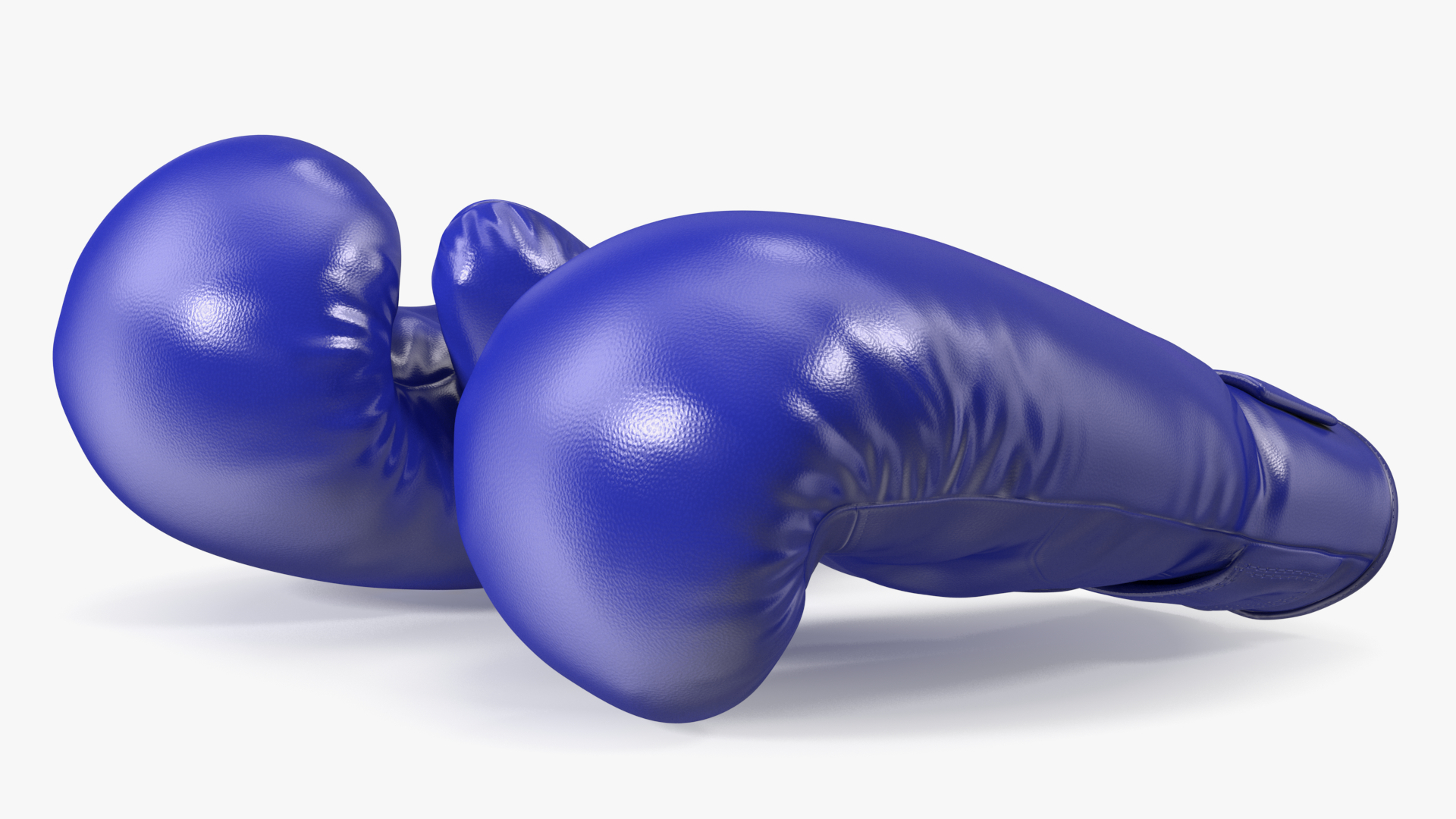 3D Blue Boxing Gloves model