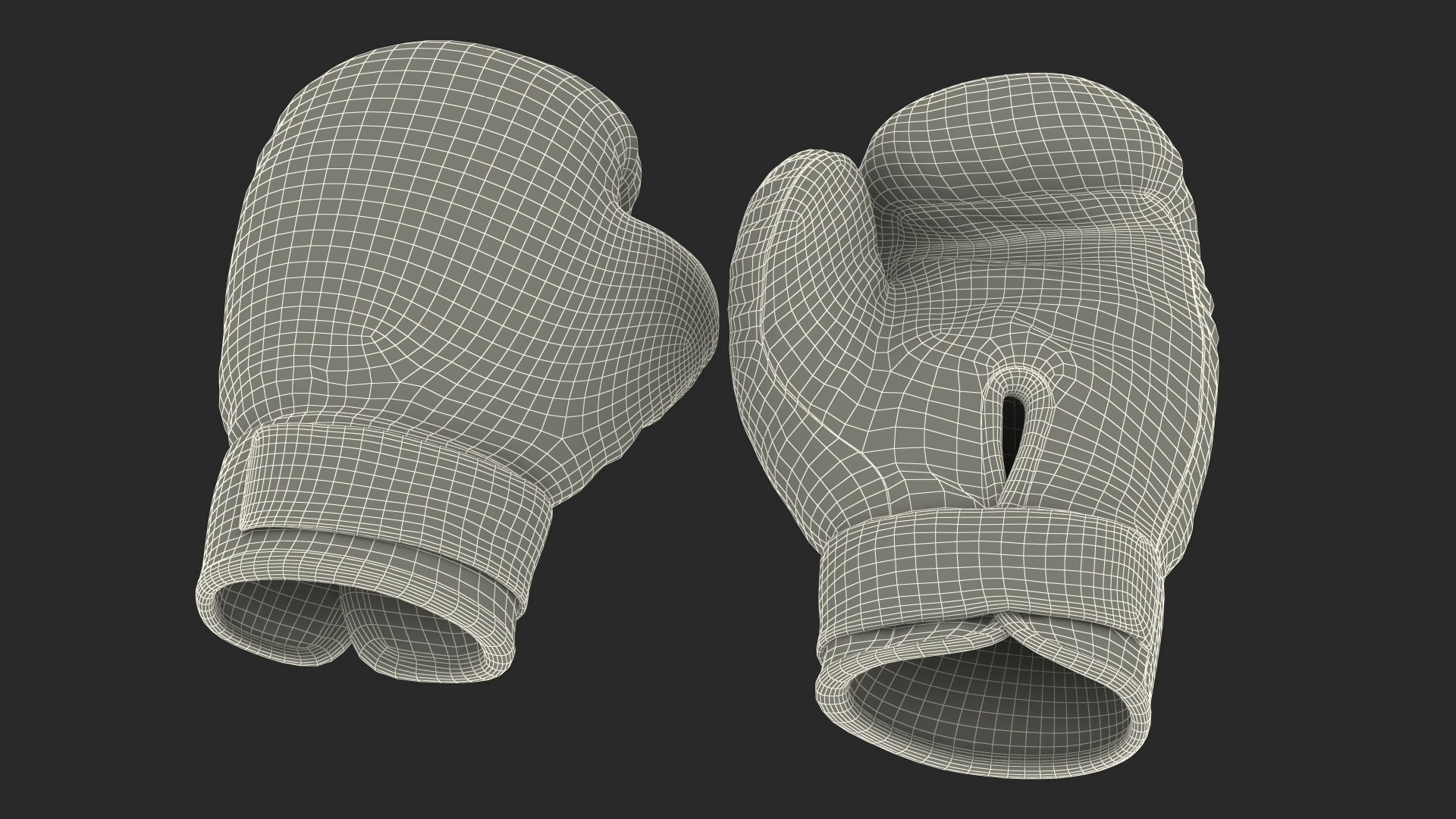 3D Blue Boxing Gloves model