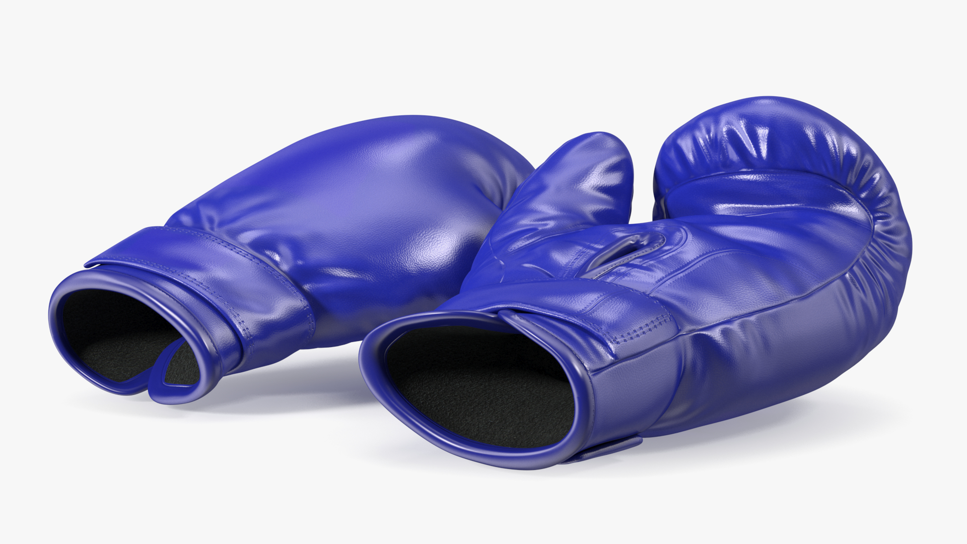 3D Blue Boxing Gloves model